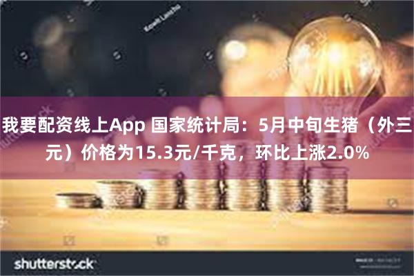 我要配资线上App 国家统计局：5月中旬生猪（外三元）价格为15.3元/千克，环比上涨2.0%