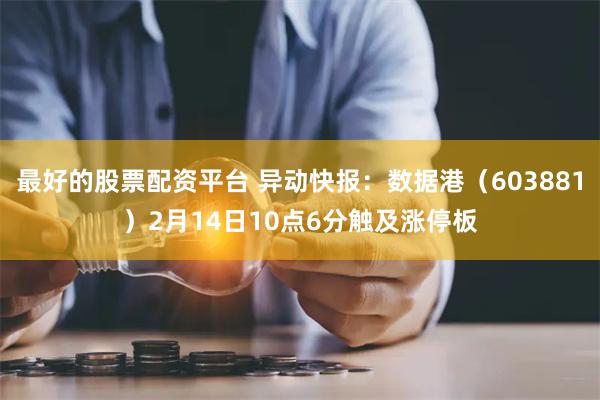 最好的股票配资平台 异动快报：数据港（603881）2月14日10点6分触及涨停板