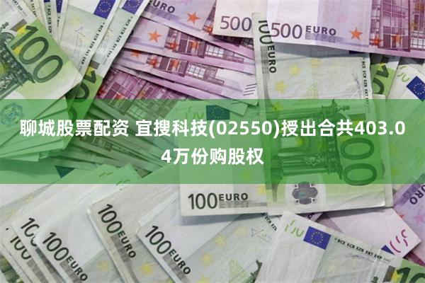 聊城股票配资 宜搜科技(02550)授出合共403.04万份购股权