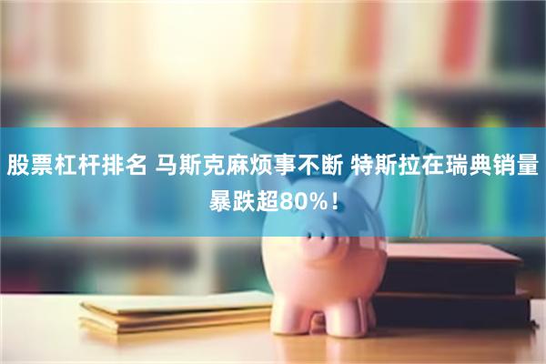 股票杠杆排名 马斯克麻烦事不断 特斯拉在瑞典销量暴跌超80%！