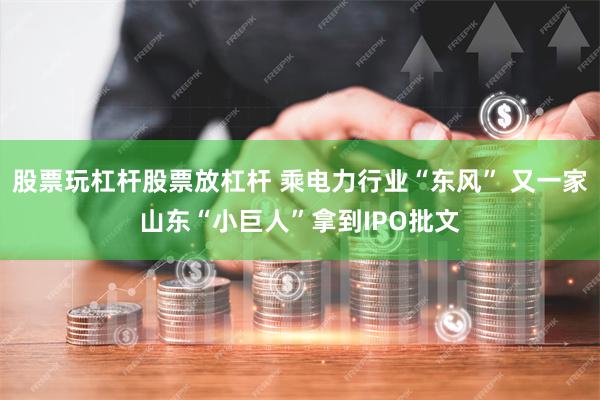 股票玩杠杆股票放杠杆 乘电力行业“东风” 又一家山东“小巨人”拿到IPO批文