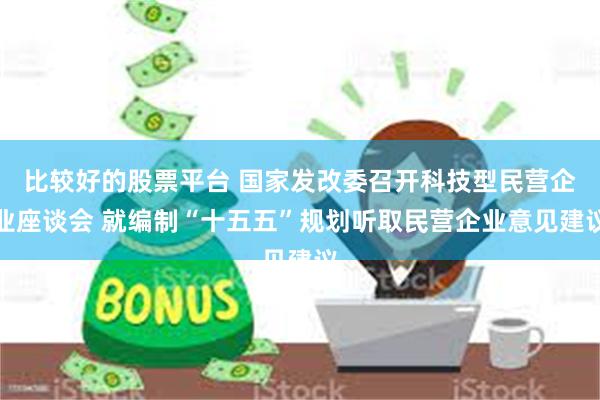 比较好的股票平台 国家发改委召开科技型民营企业座谈会 就编制“十五五”规划听取民营企业意见建议